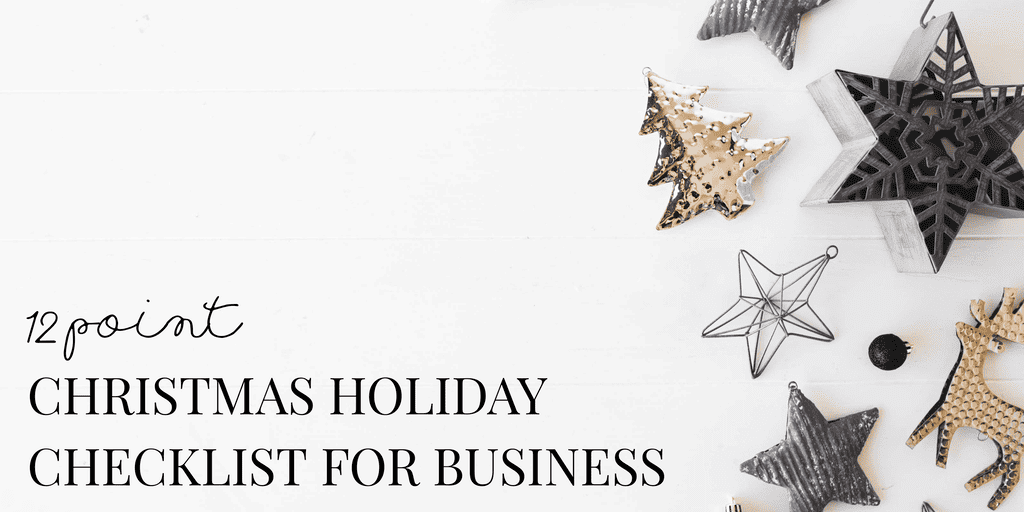 12 point Christmas Holiday Checklist for Business